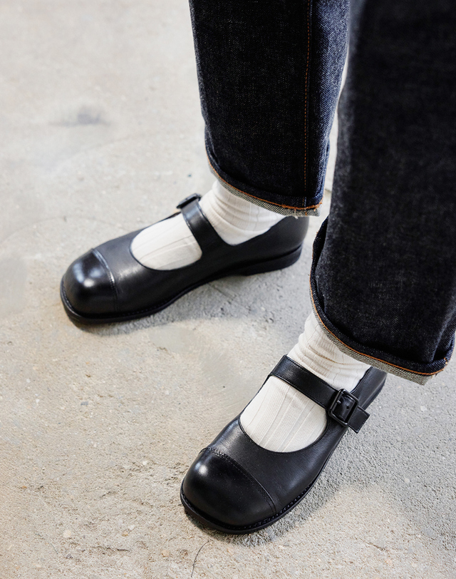 바이언스 BMP22211 COMBI PEBBLE MARYJANE LOAFER / 2 color 착용컷