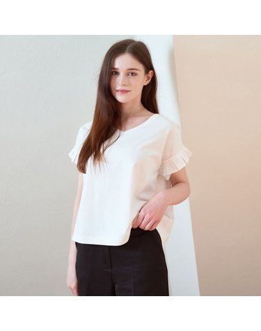 PLEATS T-SHIRT _ WHITE