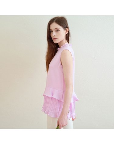 PINK DOUBLE LAYER BLOUSE