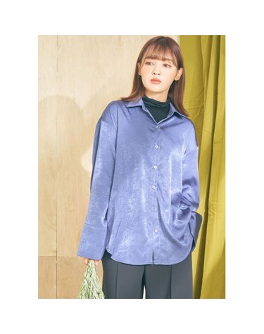 WIDE CUFFS BLOUSE _ PALE BLUE