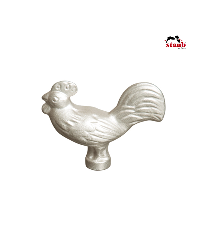 스타우브 [스타우브] 꼬꼬떼 원형냄비 혼수세트 그레이18cm + 화이트트러플 20cm + 닭손잡이손잡이 착용컷
