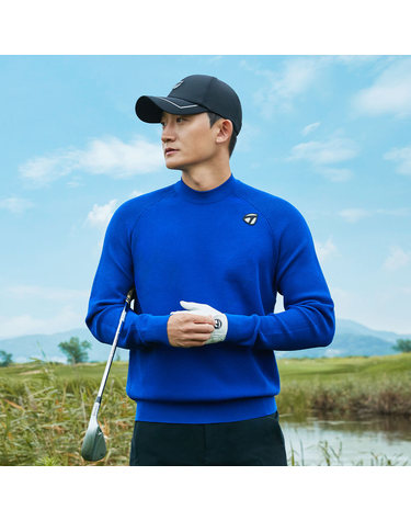 남성 레터링 자카드 하이넥 니트 TSO-32HG22-907