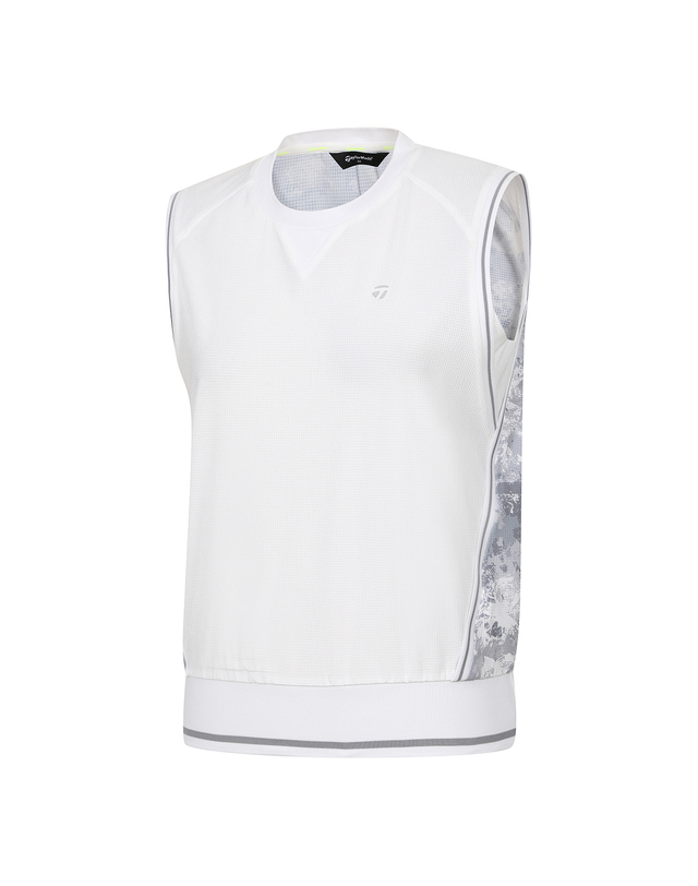 테일러메이드 여성 패턴 슬리브리스 티셔츠 TTO-64HG42-100 착용컷