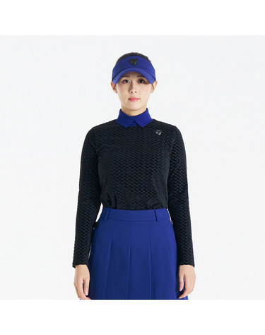26FW 여성 변형 카라 자카드 티셔츠 TT6-72HG41-199