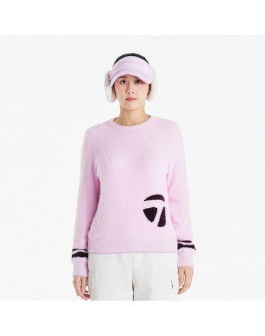 26FW 여성 셔닐 로고 라운드 니트 TS6-81HG24-403