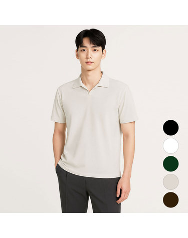 오픈 카라 PK 반팔 티셔츠 5color