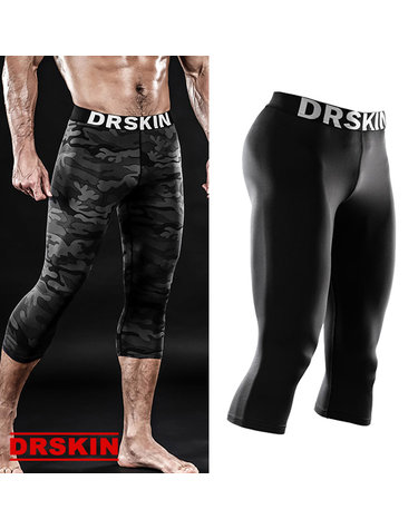 [DRSKIN] 남성 기능성 클래식 컴프레션 타이즈 스포츠 레깅스 바지 8부
