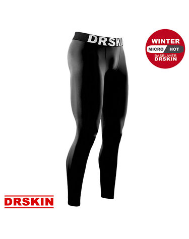 [DRSKIN] 남성 겨울 히트텍 기모 언더레이어 팬츠 스포츠 레깅스 올블랙 HEATTECH-B01