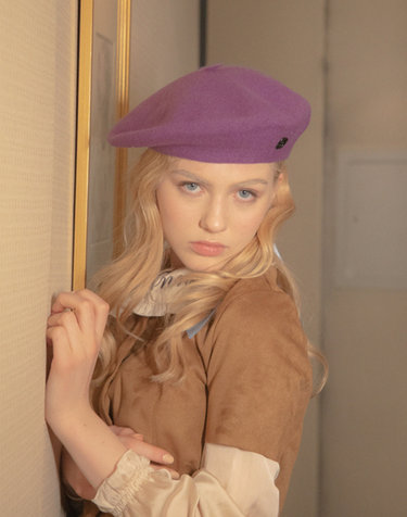 포에지담 [poetique] Wool Beret_vivid violet