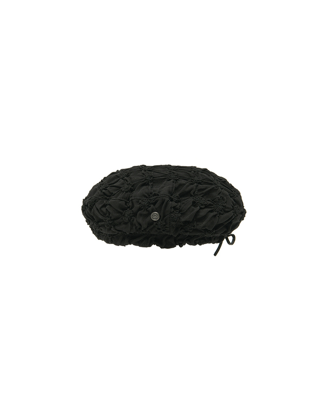 포에지담 PUFF BERET IN BLACK 착용컷
