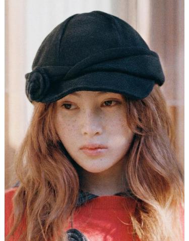 KNIT FLAP MARGOT HAT IN BLACK