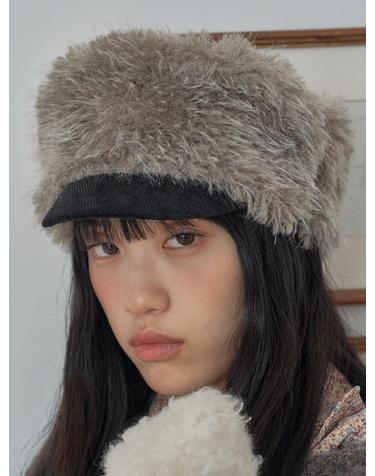 DRAPE FUR MARGOT HAT IN BLACK