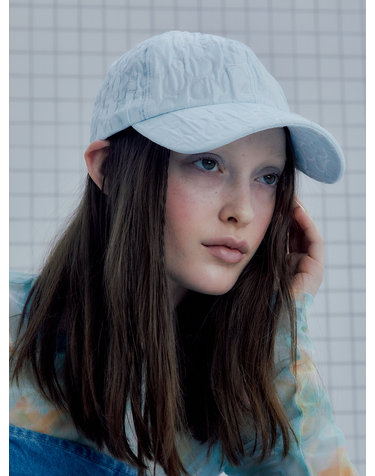 PUFF CAP IN AQUA