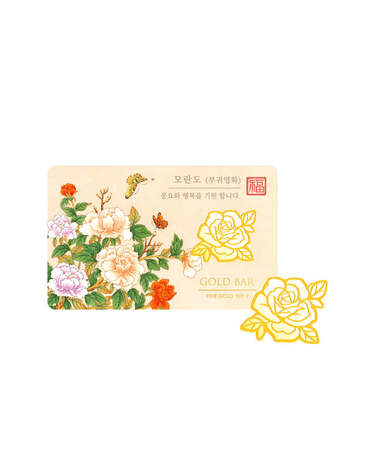[삼성금거래소] 장미 골드바 (모란도 보증서) 1g