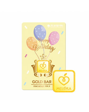[삼성금거래소 MELORA] 첫돌 생일축하 골드바 0.5g (옐로)