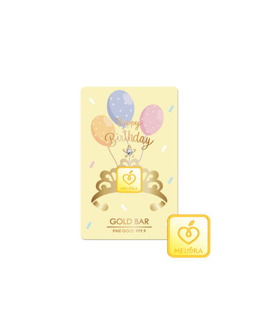 [삼성금거래소 MELORA] 멜로라 생일축하 골드바 0.3g (옐로)