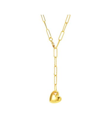 [삼성금거래소 MELORA] O컬렉션 24K 하트 볼륨 링크 목걸이 15g