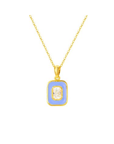 [삼성금거래소 MELORA] R컬렉션 24K 컬러풀 롱 스퀘어 목걸이 11.25g