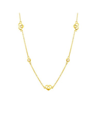 [삼성금거래소 MELORA] O컬렉션 24K 하트 큐빅 라운드 목걸이 4.85g