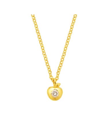 [삼성금거래소 MELORA] O컬렉션 24K 다이아 사과 목걸이 3.75g