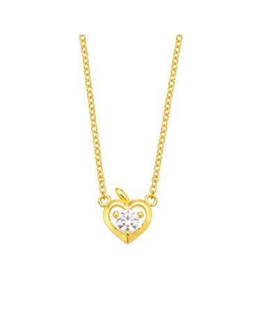 [삼성금거래소 MELORA] O컬렉션 24K 하트 큐빅 사과 목걸이 3.75g