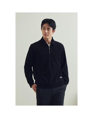 [페트리코] 셔츠형 칼라 하프집업 티셔츠 BRTAW25571BKX