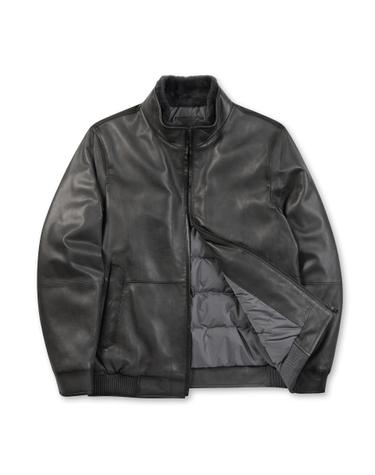 폰지 다운 블루종 BRUDW26551GYD
