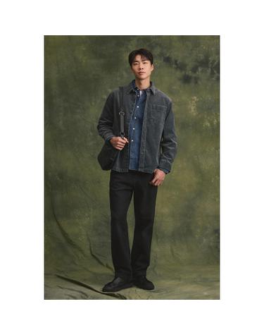 B 브러쉬 와이드 데님 팬츠 BRPDW26471BKX
