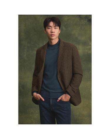 체크 헌팅 자켓(퀼팅) BRJCW26473KHX