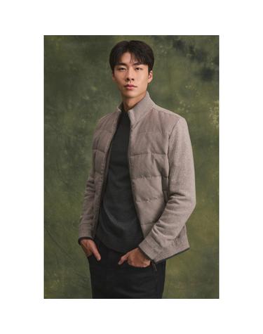 하이브리드 집업 점퍼형 가디건 BRWAW26681BEX
