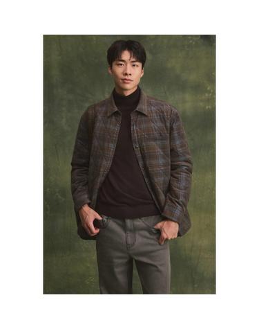 카키 코듀로이 체크 셔켓 BRSAW26672KHX