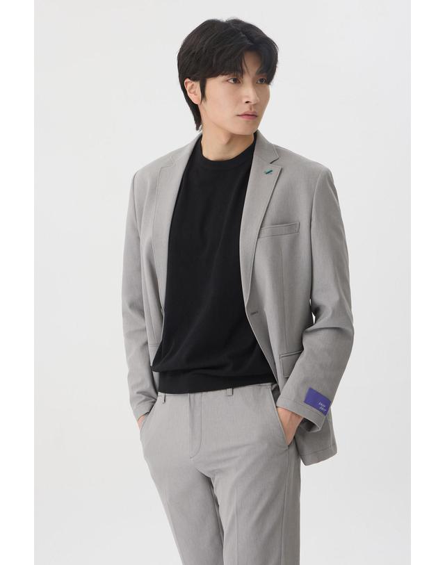 브렌우드 [이지슈트] 워셔블 솔리드 트윌 셋업 자켓 BRJCM26414GYL 착용컷