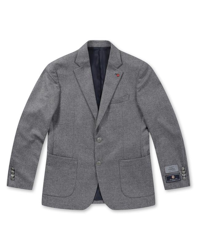 브렌우드 BLAZER CLUB 울캐시 헤링본 자켓 BRJBW26411GYX 착용컷