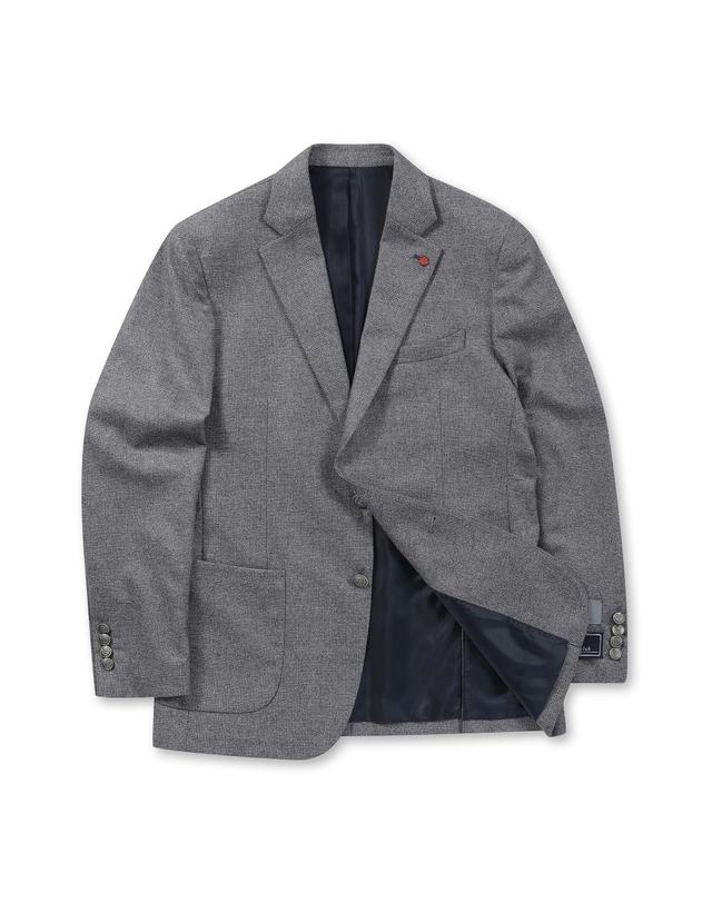 브렌우드 BLAZER CLUB 울캐시 헤링본 자켓 BRJBW26411GYX 착용컷