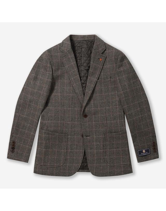 브렌우드 BLAZER CLUB 울블렌디드 체크 퀼팅 자켓 BRJBW26511BRX 착용컷