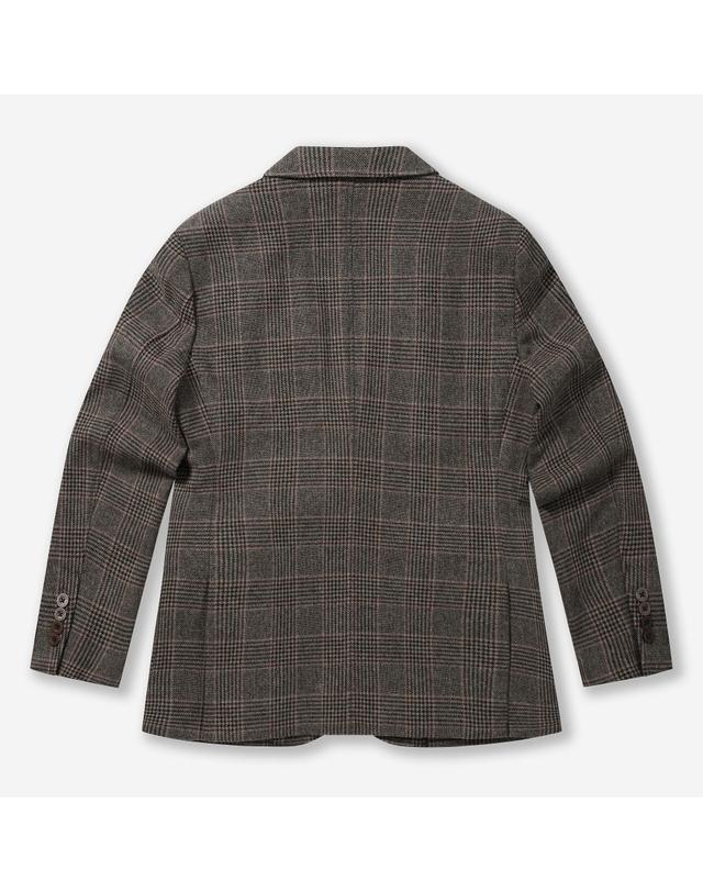 브렌우드 BLAZER CLUB 울블렌디드 체크 퀼팅 자켓 BRJBW26511BRX 착용컷