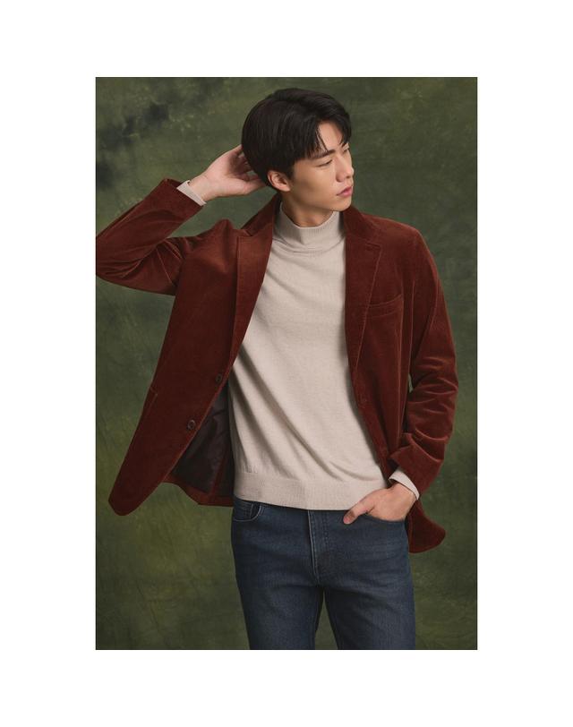 브렌우드 솔리드 코듀로이 자켓 BRJCW26511ORX 착용컷
