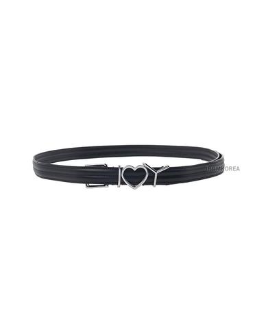 [Y프로젝트] Y 러브 버클 레더 벨트 BELT28S24 BLACK SILVER