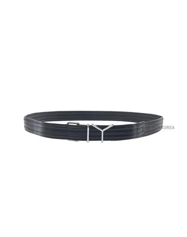 [Y프로젝트] 와이어 Y 버클 레더 벨트 BELT27S24 BLACK SILVER