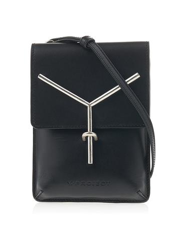 [Y프로젝트] 남성 Y로고 미니 크로스백 WBAG15S23S27 BLACK SILVER (스크래치)