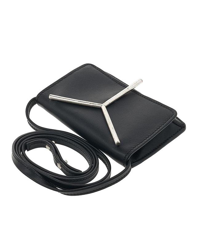 와이 프로젝트 [Y프로젝트] 남성 Y로고 크로스백 WBAG16S23S27 BLACK SILVER (스크래치) 착용컷