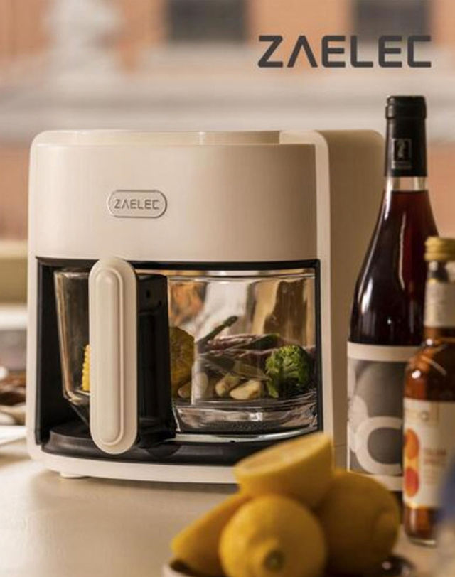 자일렉 [자일렉] 글라스 유리 바스켓 에어프라이어 4.5L ZL-232GA 착용컷