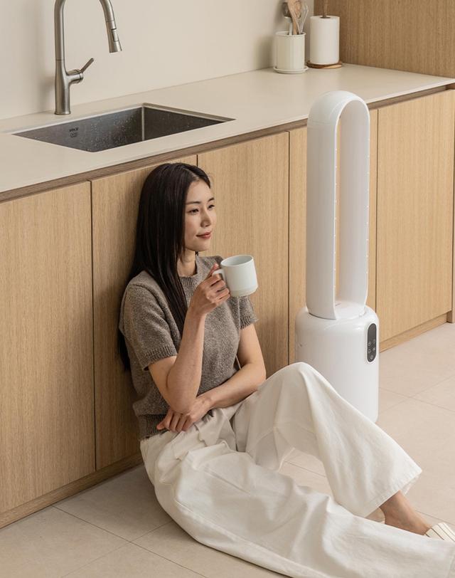 자일렉 [자일렉] 4단 분리세척 저소음 날개 없는 무풍 선풍기 ZL-2660F 착용컷