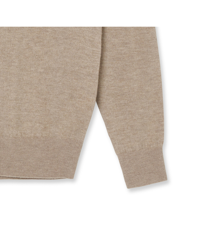 이올로 메리노울 하프 집업_베이지 착용컷