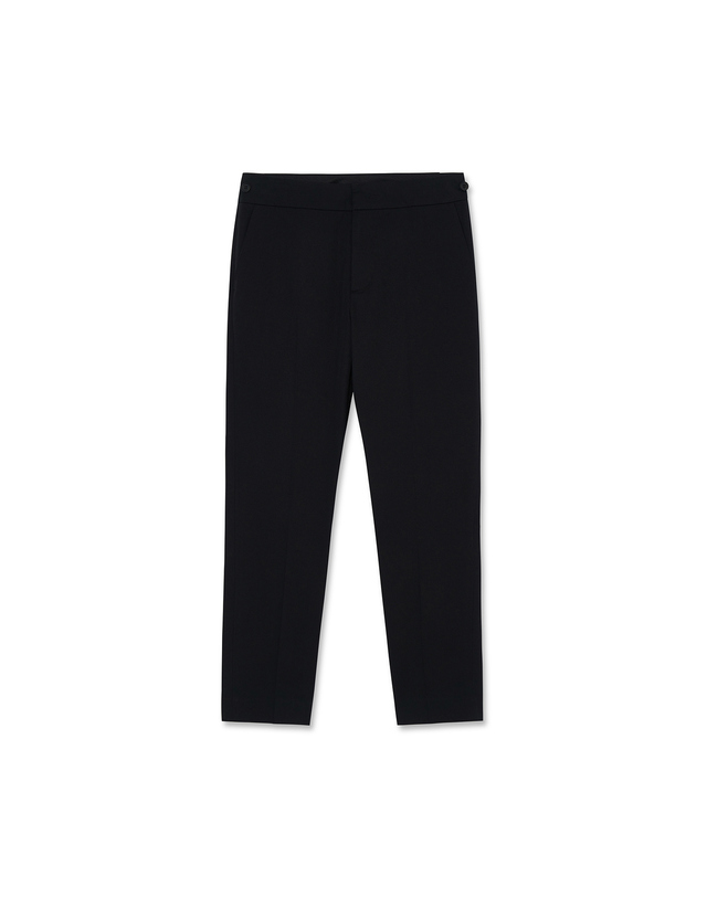 이올로 Women Slim Straight Pants_Black 블랙 착용컷