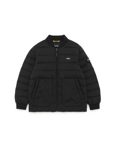 내셔널지오그래픽 K224UDW910 키즈 야구넥 경량 다운 점퍼 CARBON BLACK