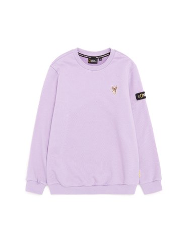 [최대 20% 쿠폰 혜택] K223USW040 동물 와펜 맨투맨 VIOLET