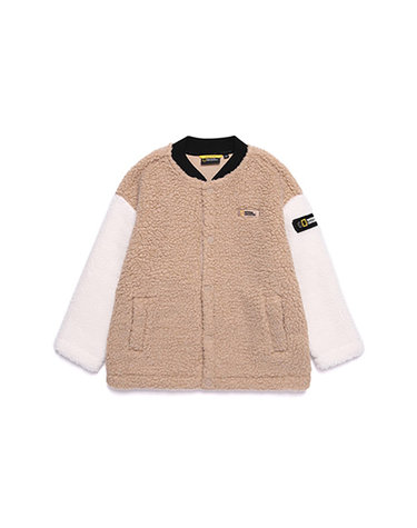 [최대 20% 쿠폰 혜택] N204KFT020 소매배색 FLEECE 뽀글이 F-ZIP BEIGE