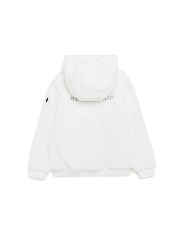 내셔널지오그래픽 키즈 내셔널지오그래픽키즈 내셔널지오그래픽 K224UFJ920 키즈 페이크퍼 후드 풀집업 WHITE 착용컷