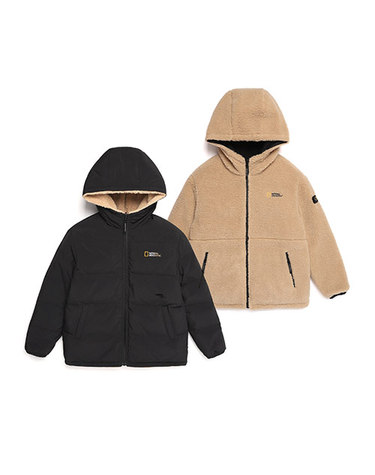 [최대 20% 쿠폰 혜택] 내셔널지오그래픽 N214KDW950 키즈 리머 플리스 리버시블 다운 점퍼 BEIGE